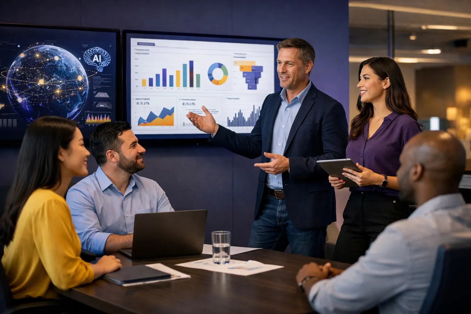 Imagen referencial de analítica avanzada e inteligencia artificial