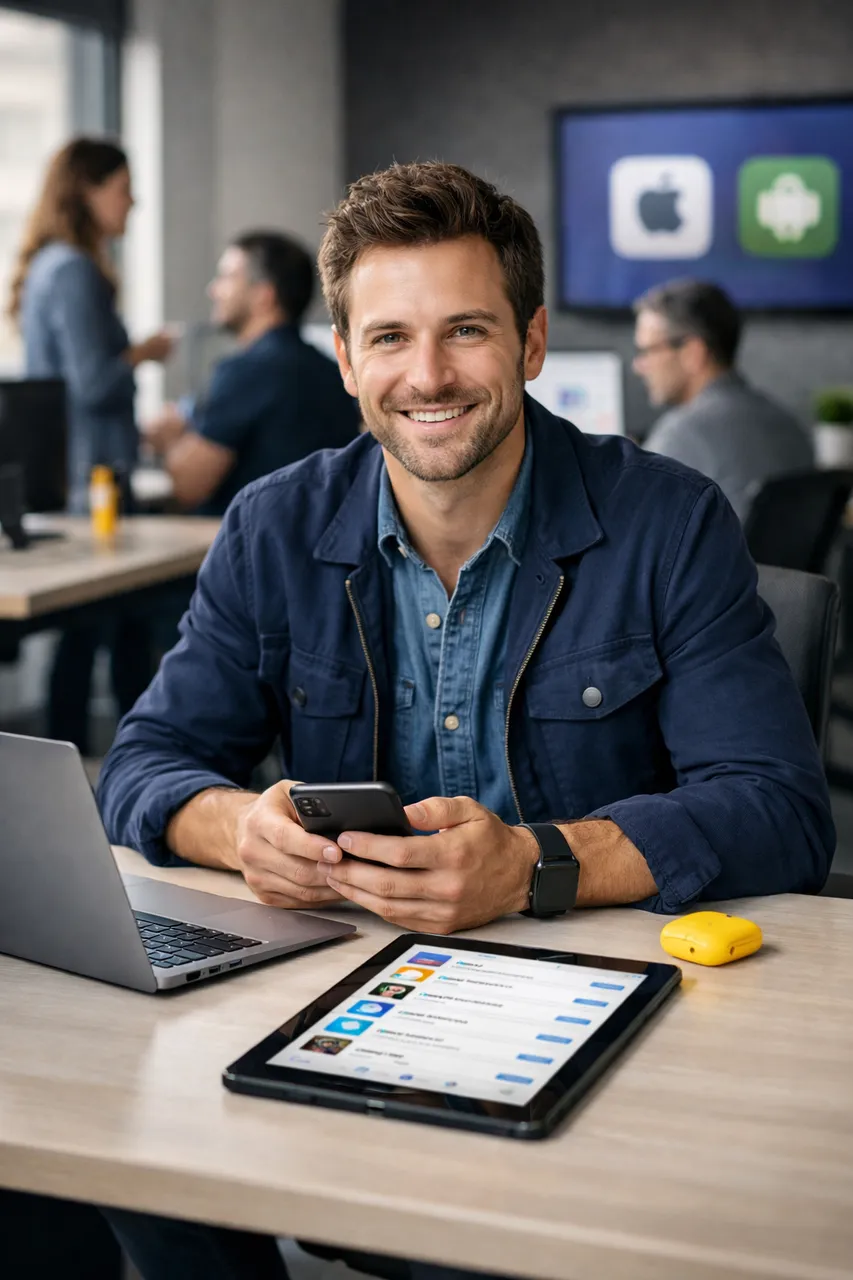 Imagen referencial de Publicación en tiendas de apps